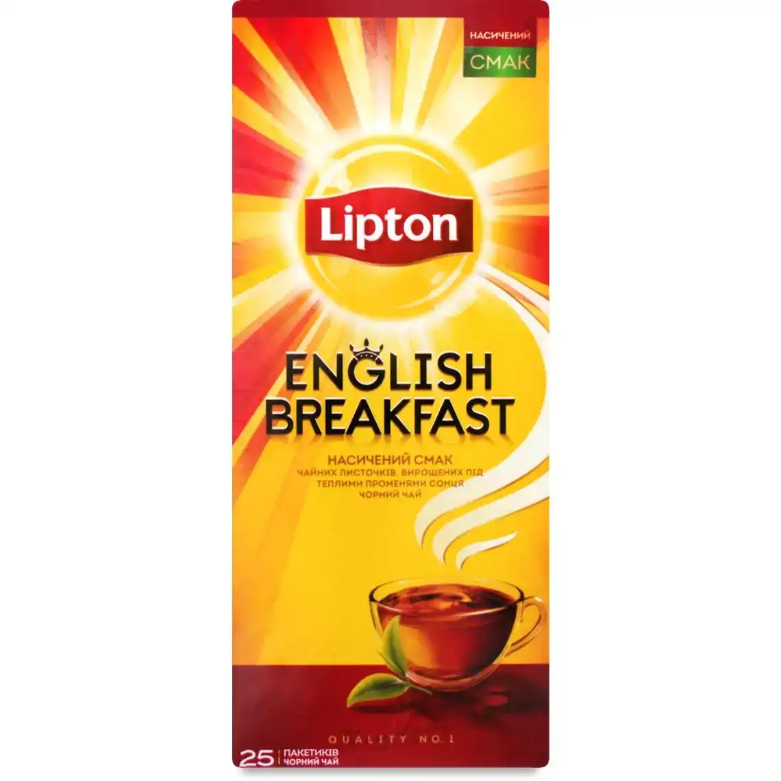 Чай Lipton English Breakfast чорний байховий 25х2 г