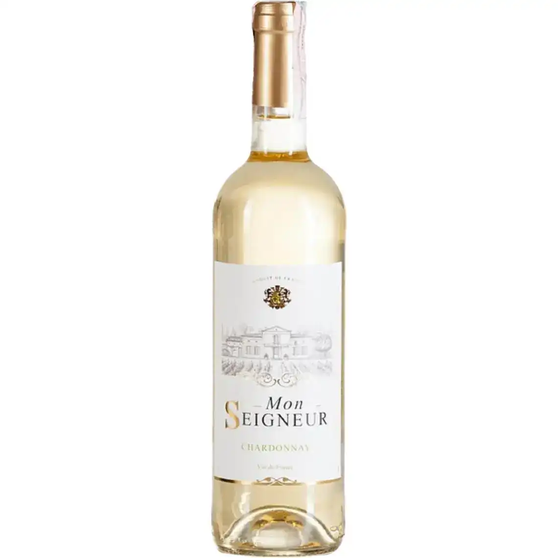 Фото 1 - Вино Mon Seigneur Chardonnay біле сухе 0.75 л