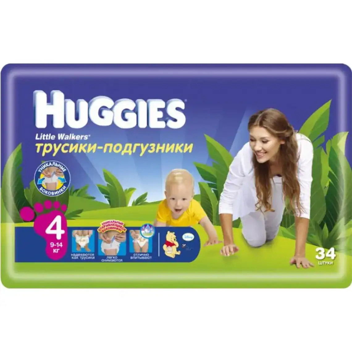 Підгузки-трусики Huggies Little Walkers розмір 4 (9-14 кг) 52 шт.