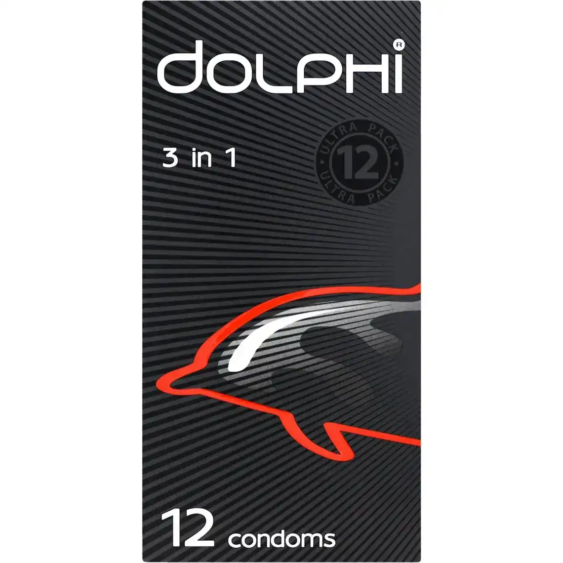 Презервативи Dolphi 3in1 у силіконовому змащувачі з накопичувачем 12 шт.