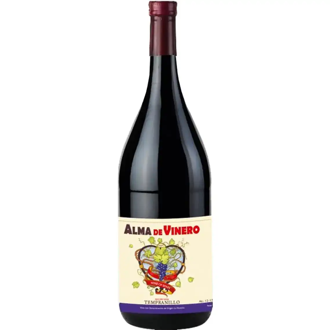 Вино Alma de Vinero Tempranillo Red Dry червоне сухе 1.5 л