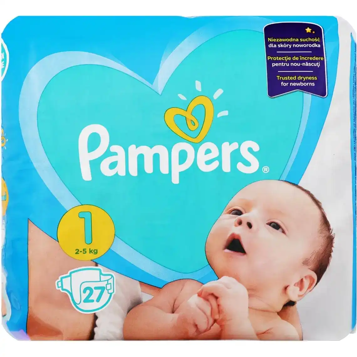 Підгузки Pampers розмір 1 Newborn (2-5 кг) 27 шт.