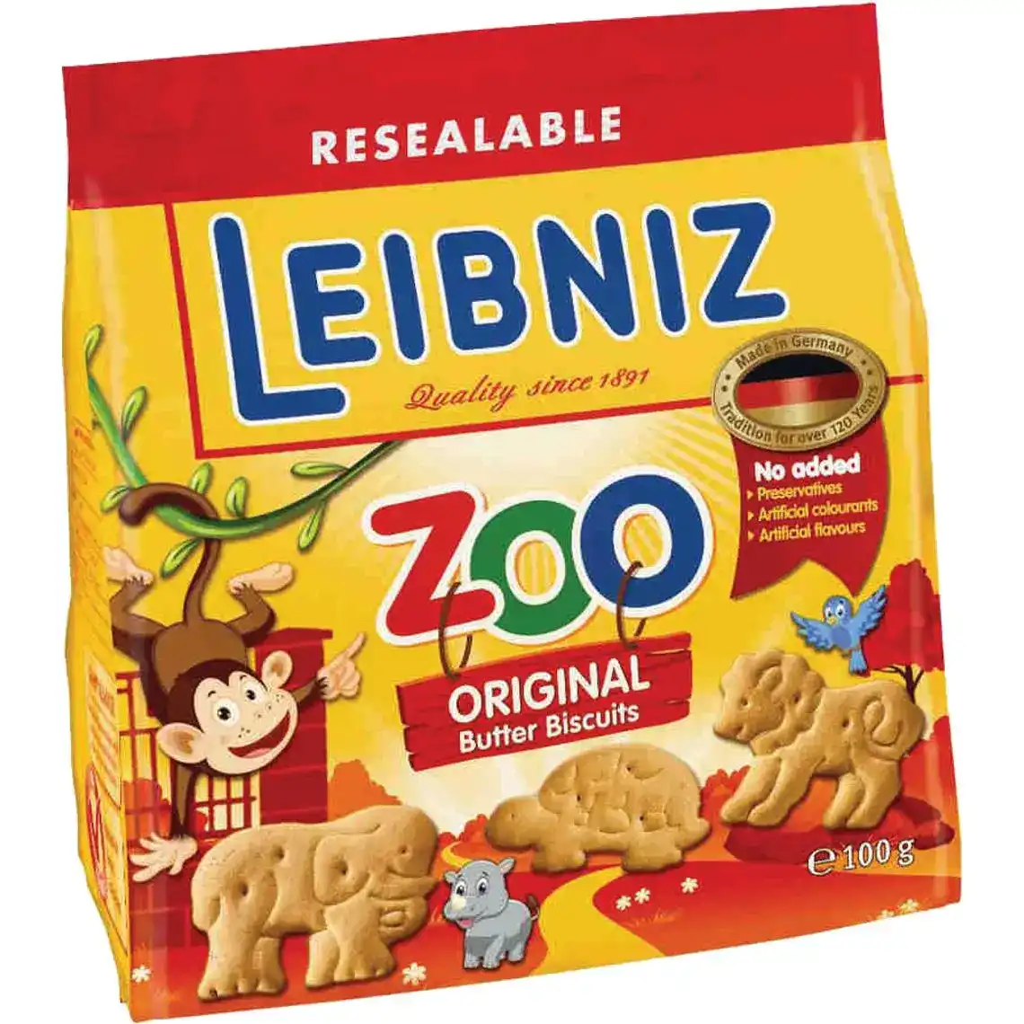 Печиво Leibniz Zoo Bahlsen масляне 100 г