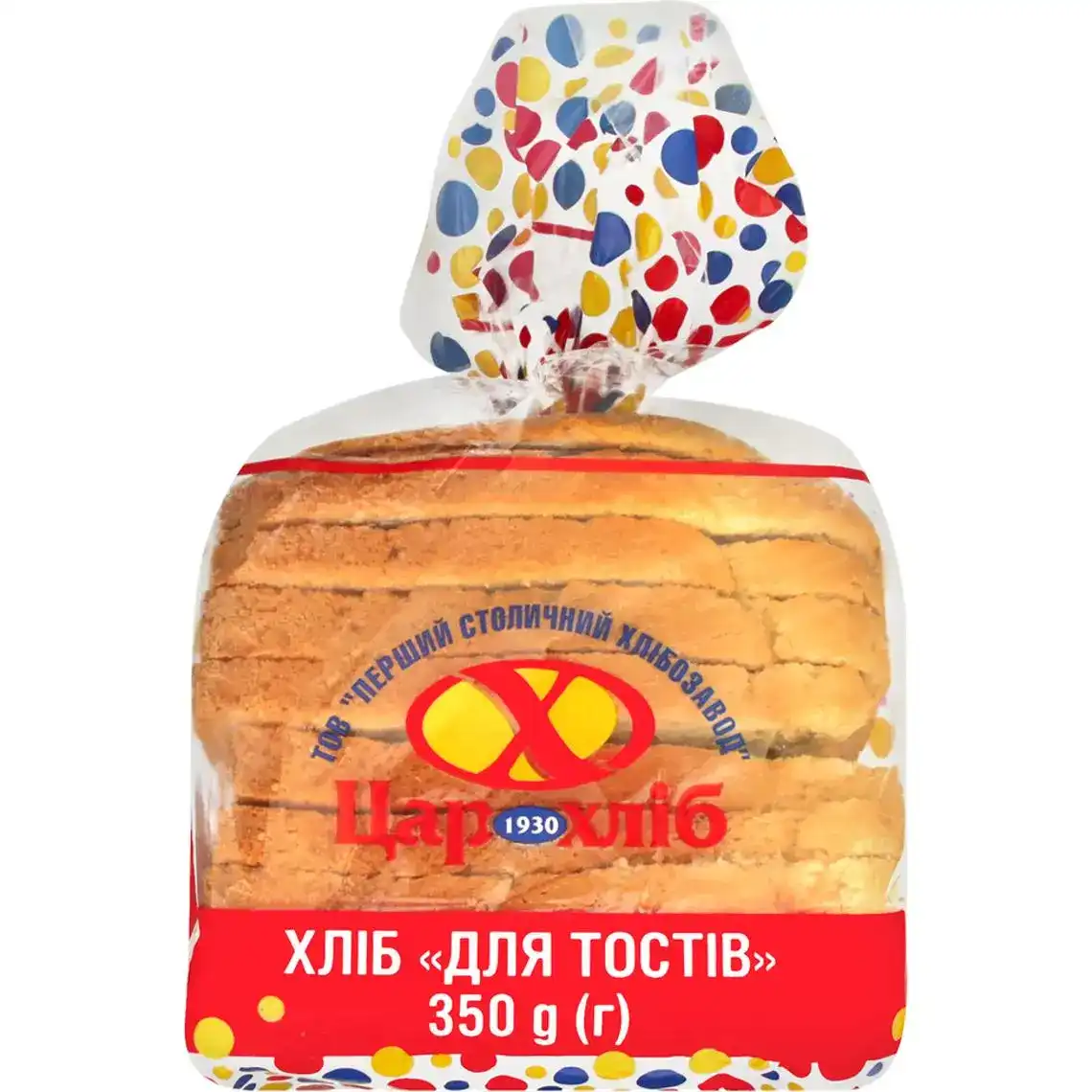 Хліб Цар ХлiбДля тостів пшеничний нарізній 350 г