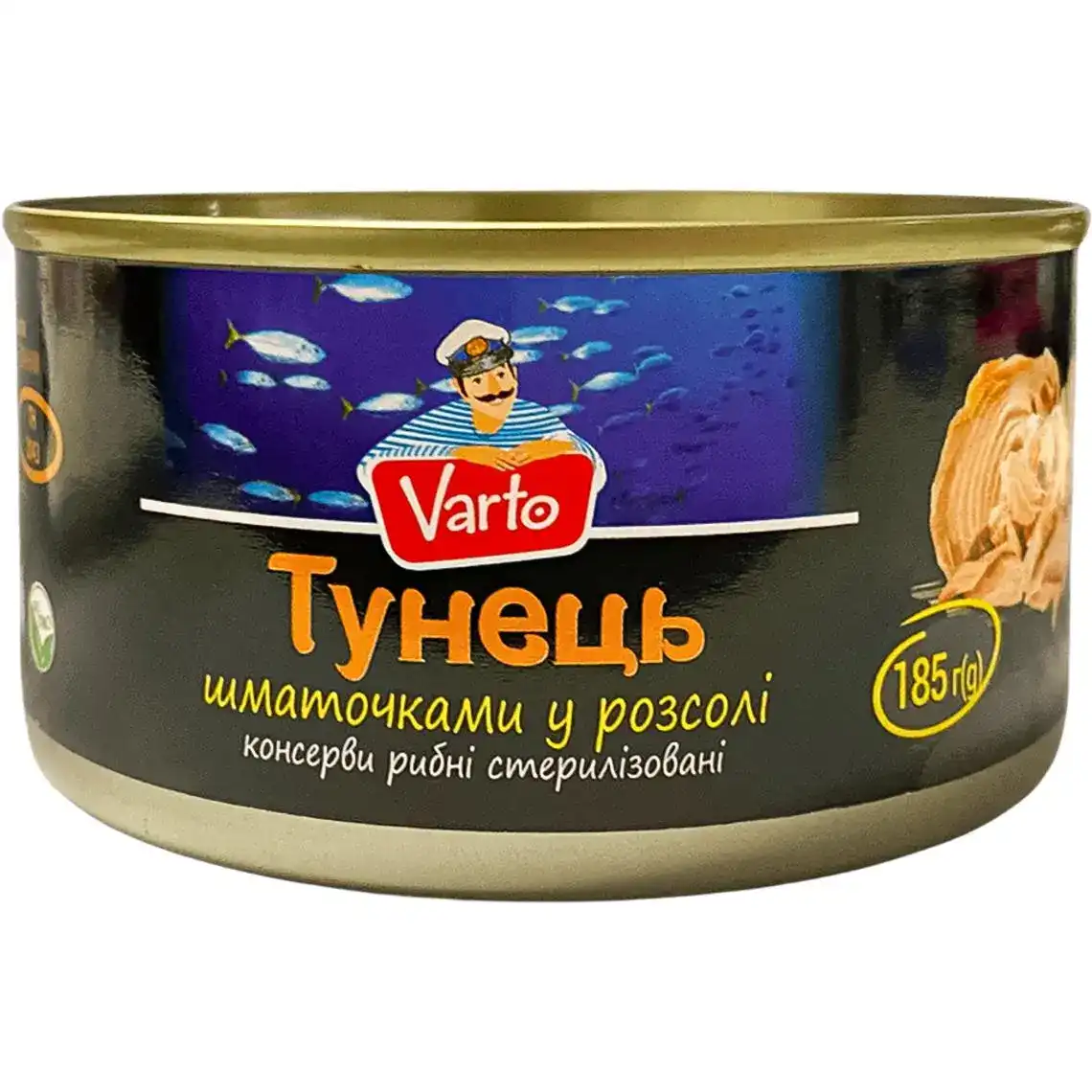Тунець Varto у власному соку шматочками 185 г