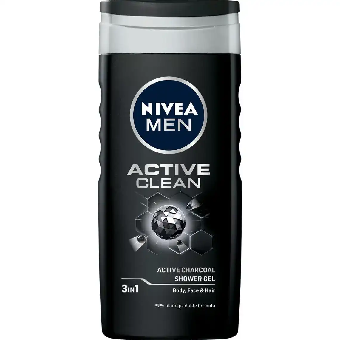 Гель для душа NIVEA Men Активне очищення 3в1 для тіла, обличчя та волосся 250 мл