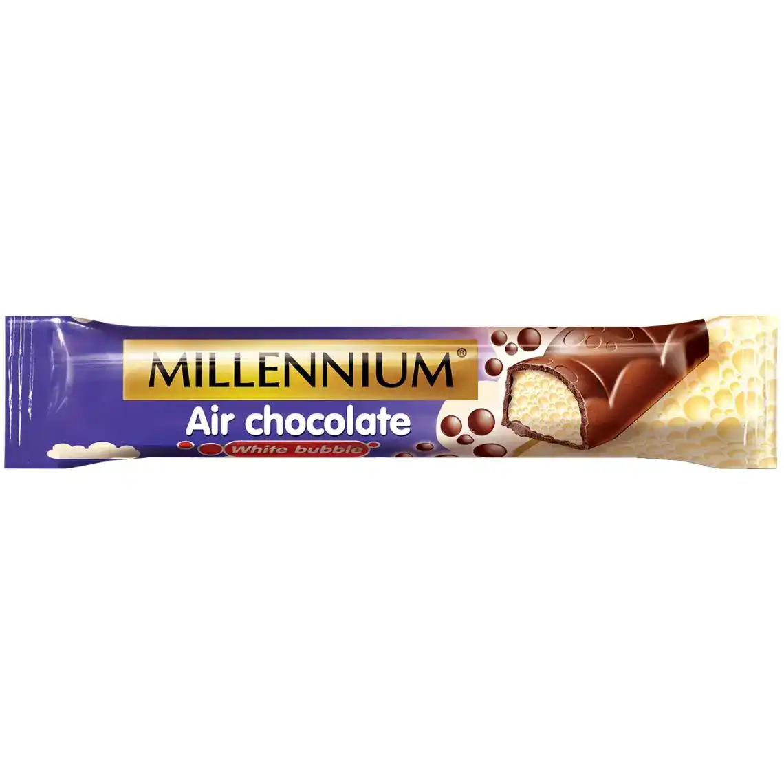 Батончик Millenium White & Milk Chocolate шоколадний пористий 32 г