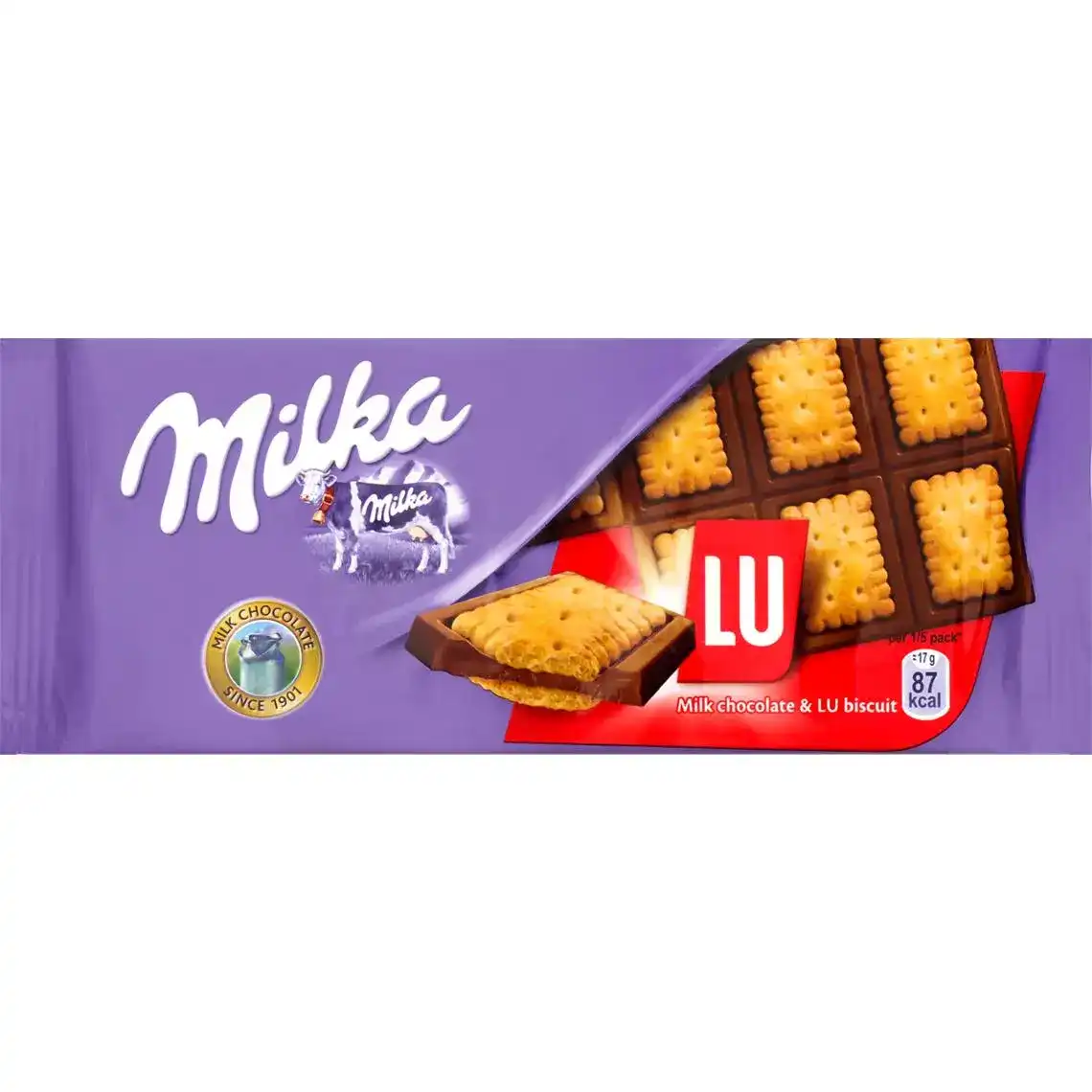 Шоколад Milka молочний з печивом LU 87 г