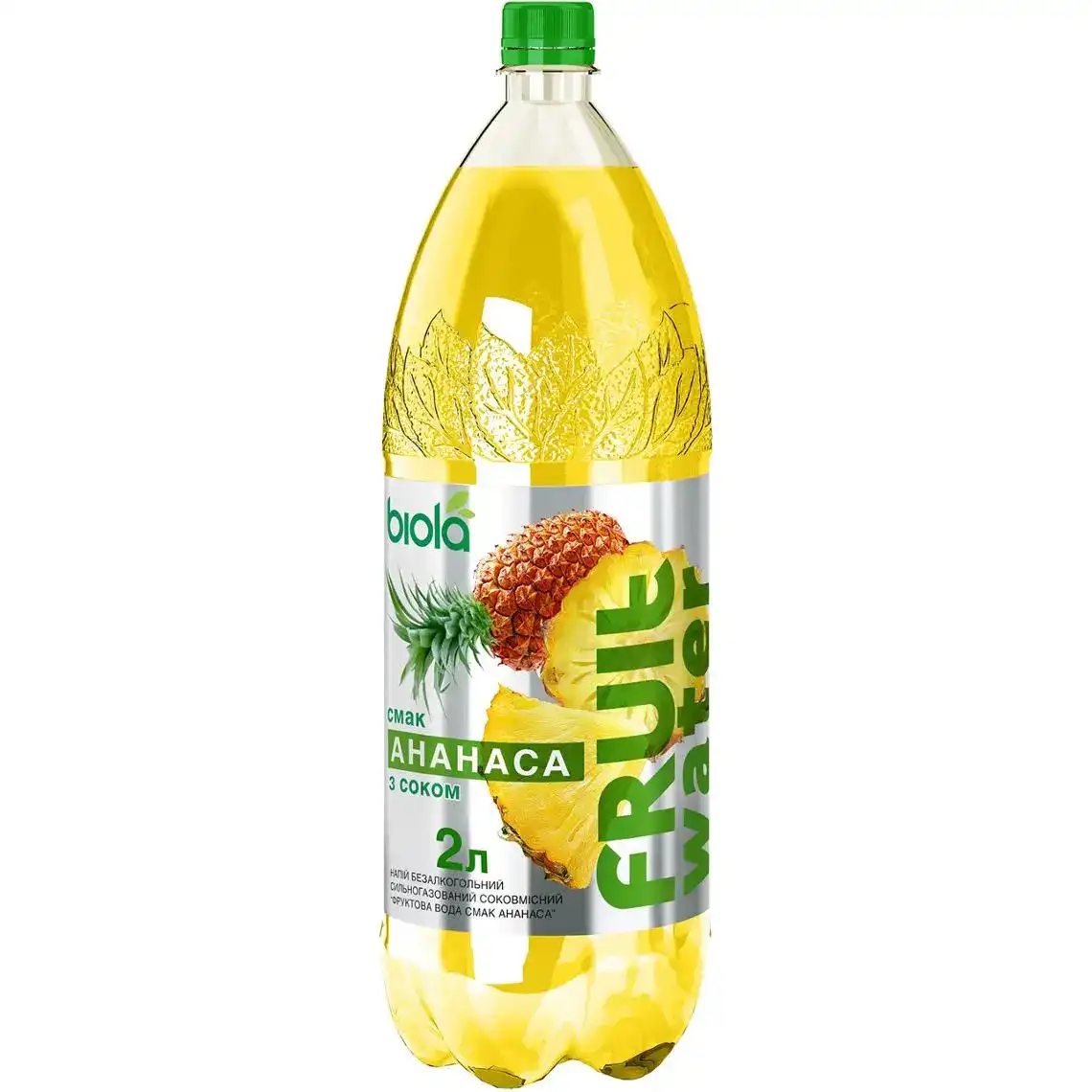 Напій Biola Fruit Water Ананас сильногазований 2 л