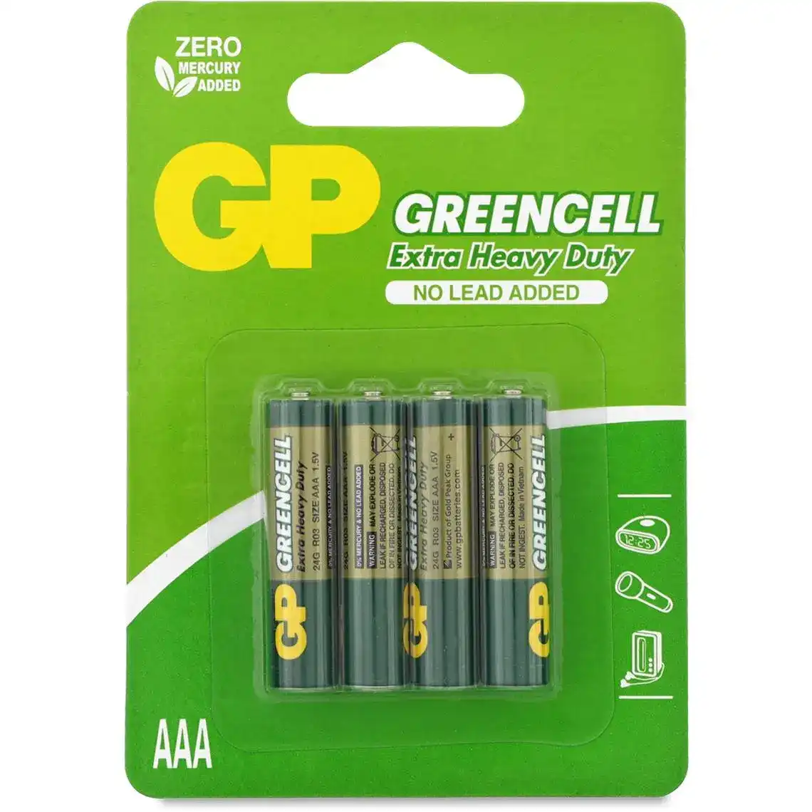 Батарейки GP Greencell 24G-U4 ААА 4 шт.