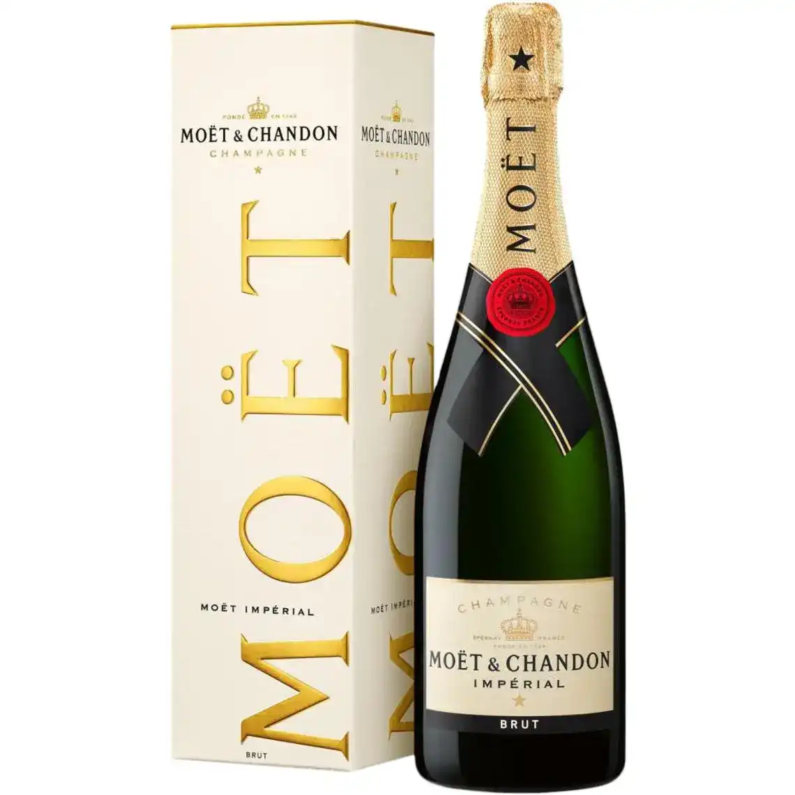 Шампанське Moët & Chandon Brut Imperial біле брют в подарунковій упаковці 0.75 л