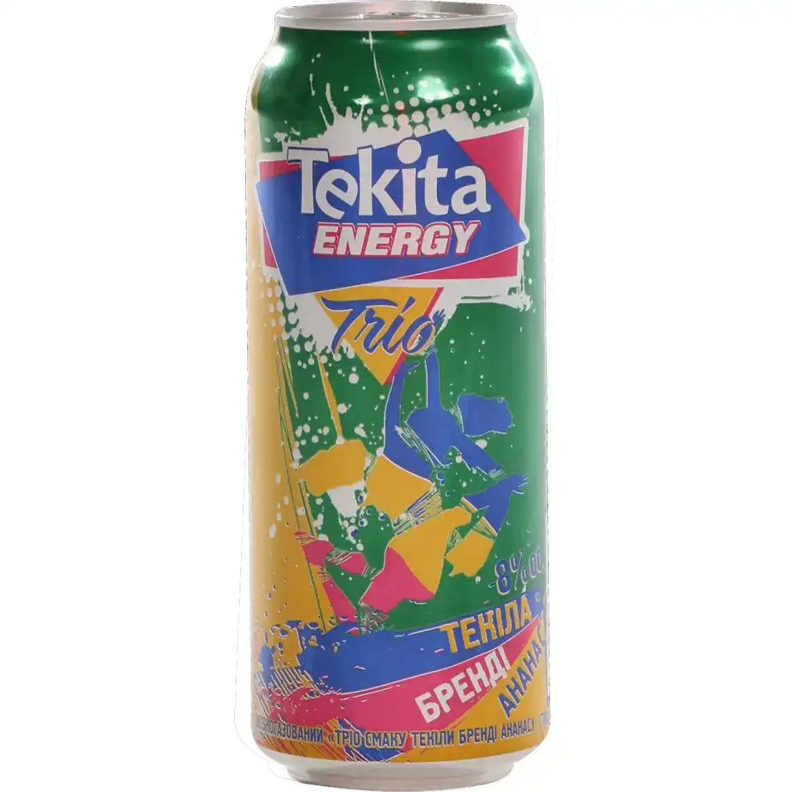 Напій слабоалкогольний Tekita-Energy Trio Текіла-бренді-ананас 8% 0.5 л
