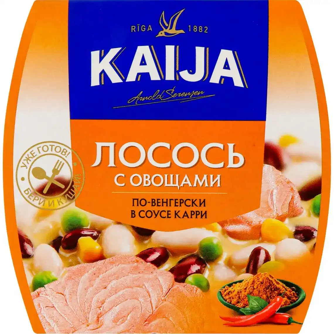 Лосось Kaija По-угорськи з овочами в соусі каррі 220 г