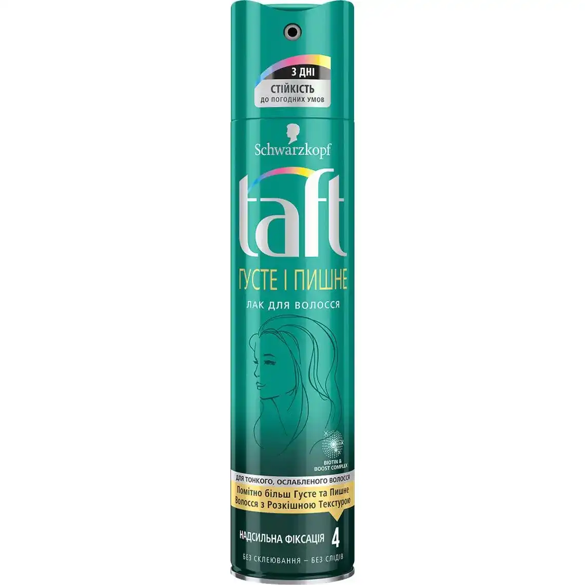 Лак для волосся Taft Fullness 4 надсильна фіксація 250 мл
