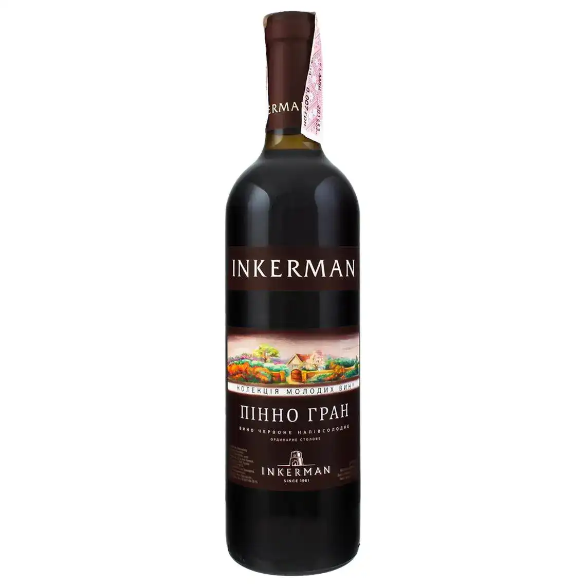 Вино Inkerman Піно Гран червоне напівсолодке 0.7 л
