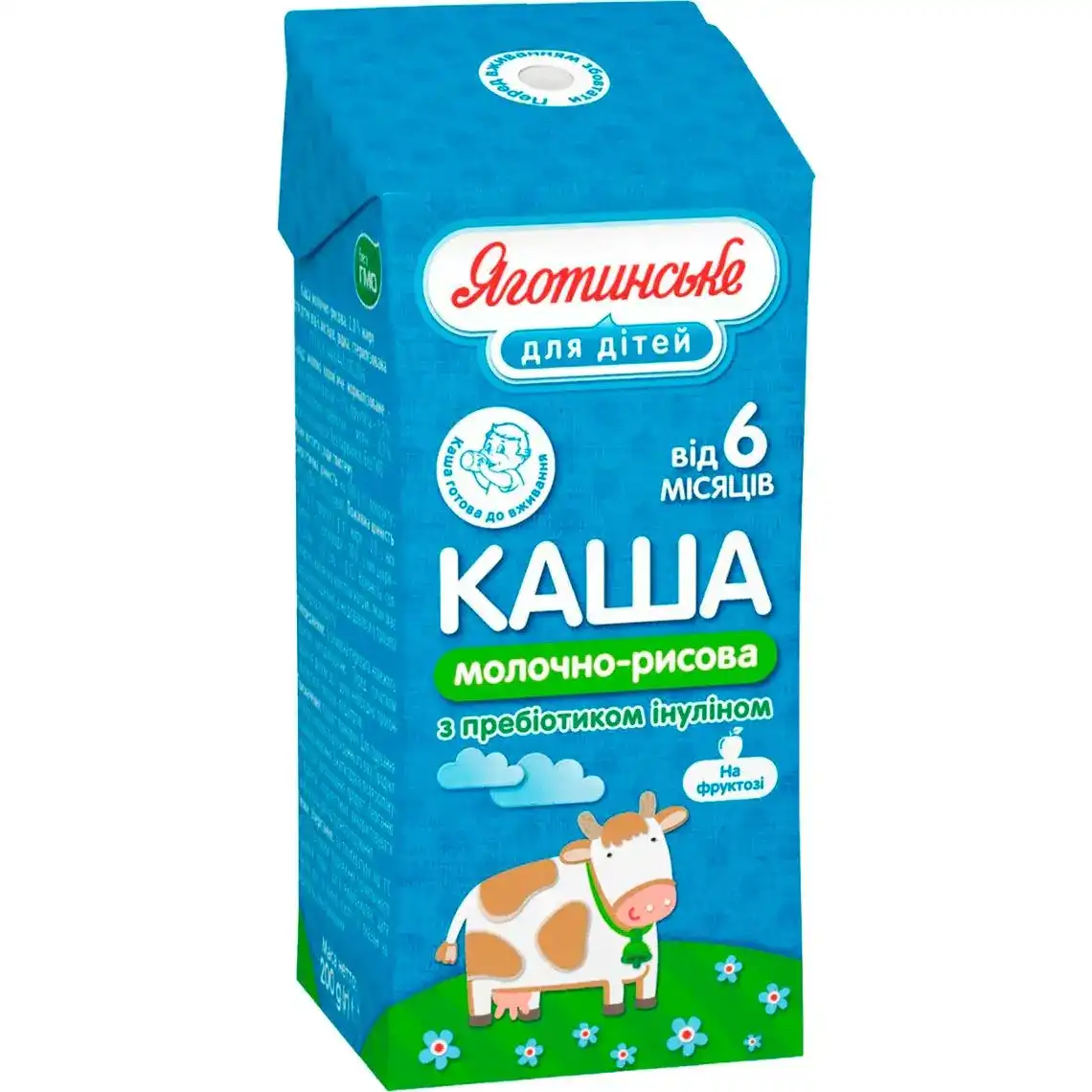 Фото 1 - Каша Яготинське для дітей молочно-рисова 2% 200 г