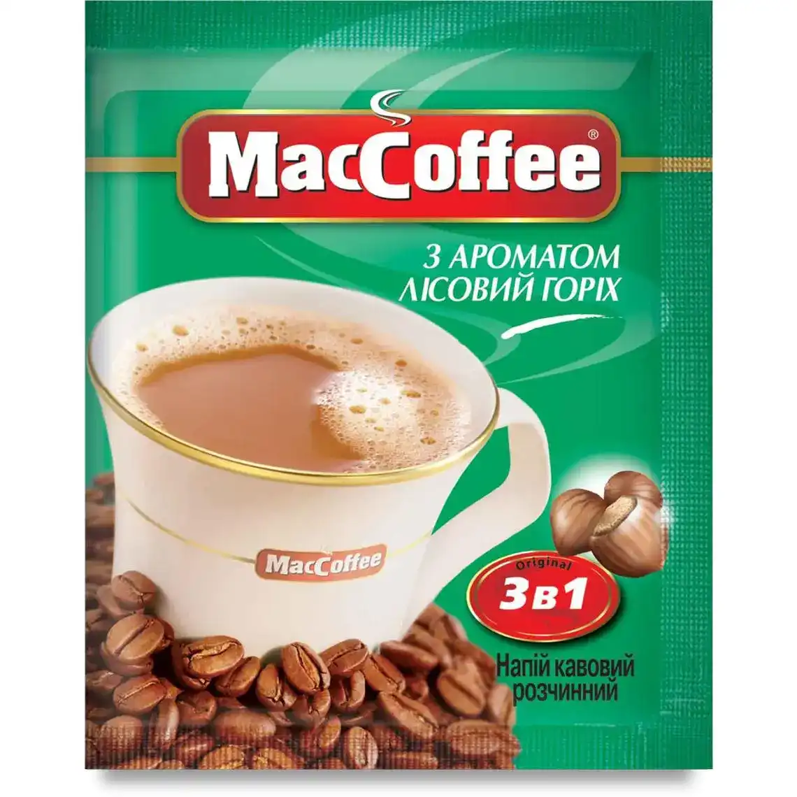 Напій кавовий розчинний MacCoffee 3в1 Лісовий горіх 20х18 г