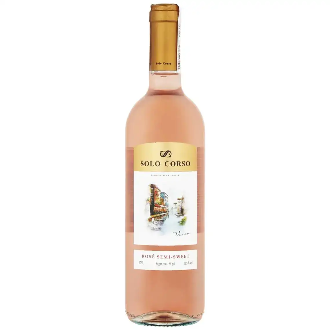 Вино Solo Corso рожеве напівсолодке 0.75 л