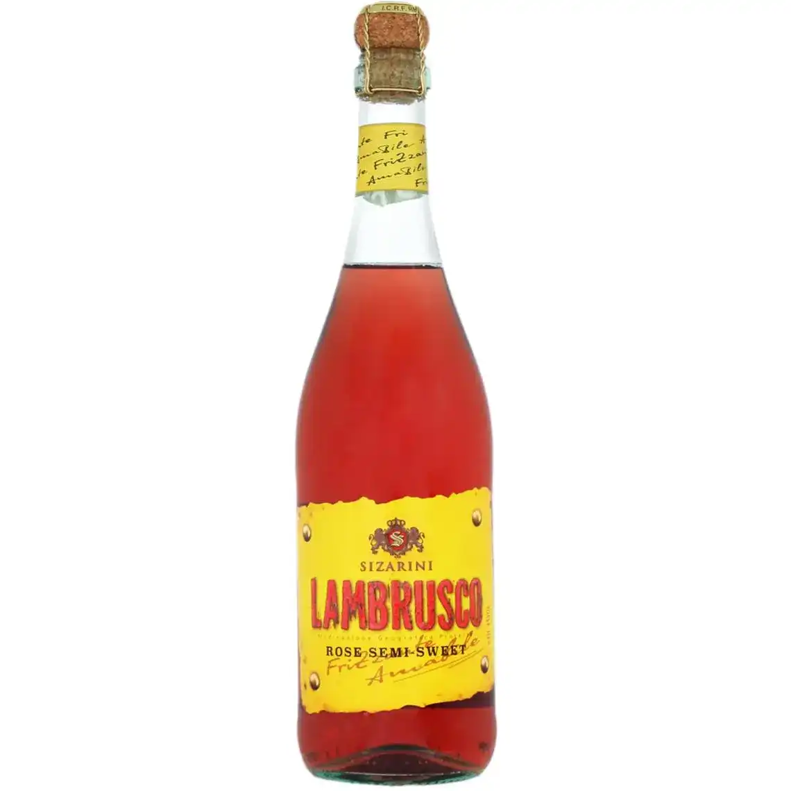 Вино ігристе Sizarini Lambrusco рожеве напівсолодке 0.75 л