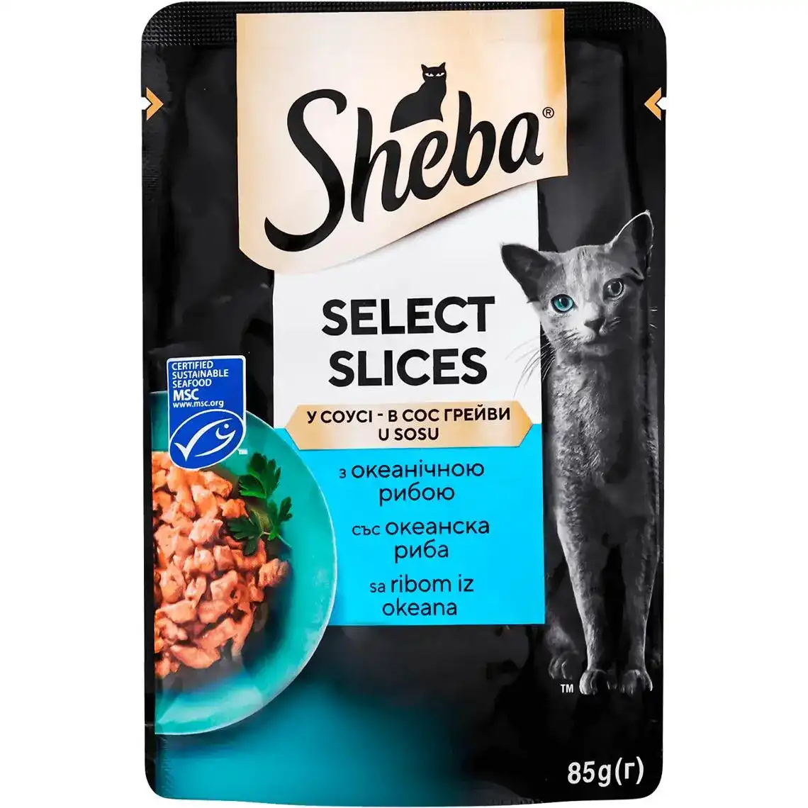 Корм для котів Sheba Selection in Sauce волога з тунцем в соусі 85 г