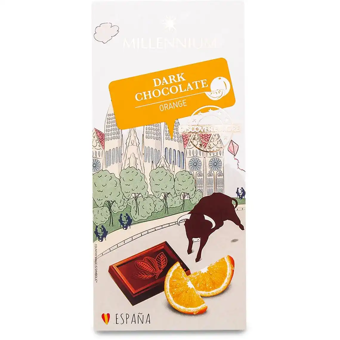 Шоколад Millennium Discover Europe Orange чорний 100г