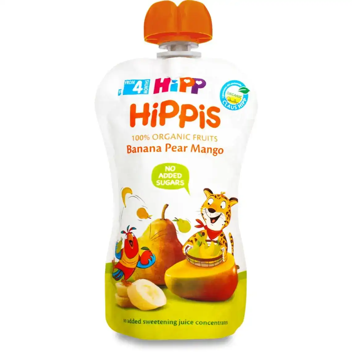 Пюре Hipp для дітей від 4 місяців банан-груша-манго 100 г