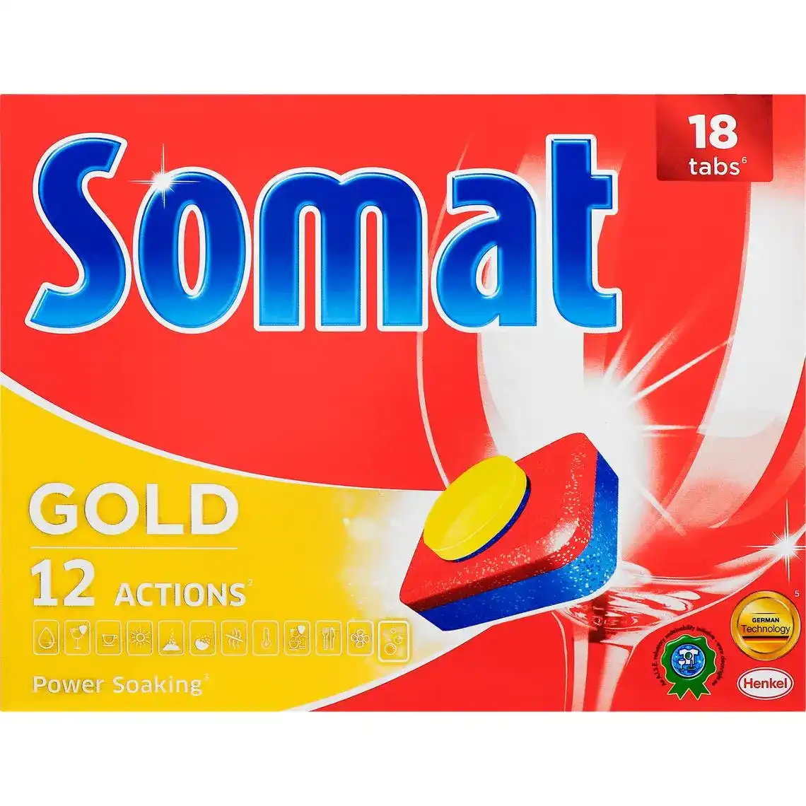 Таблетки для посудомийної машини Somat Gold, 18 шт