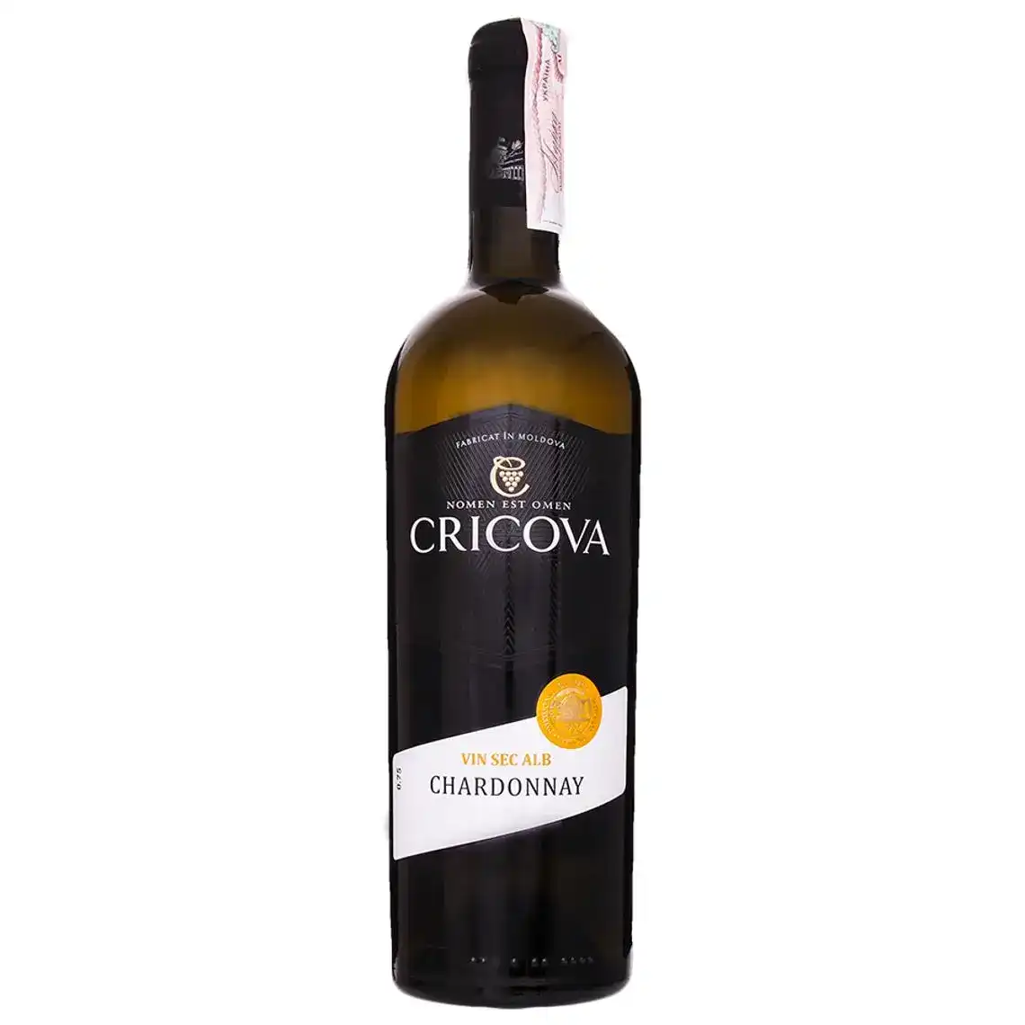 Вино Cricova Chardonnay біле сухе 0.75 л