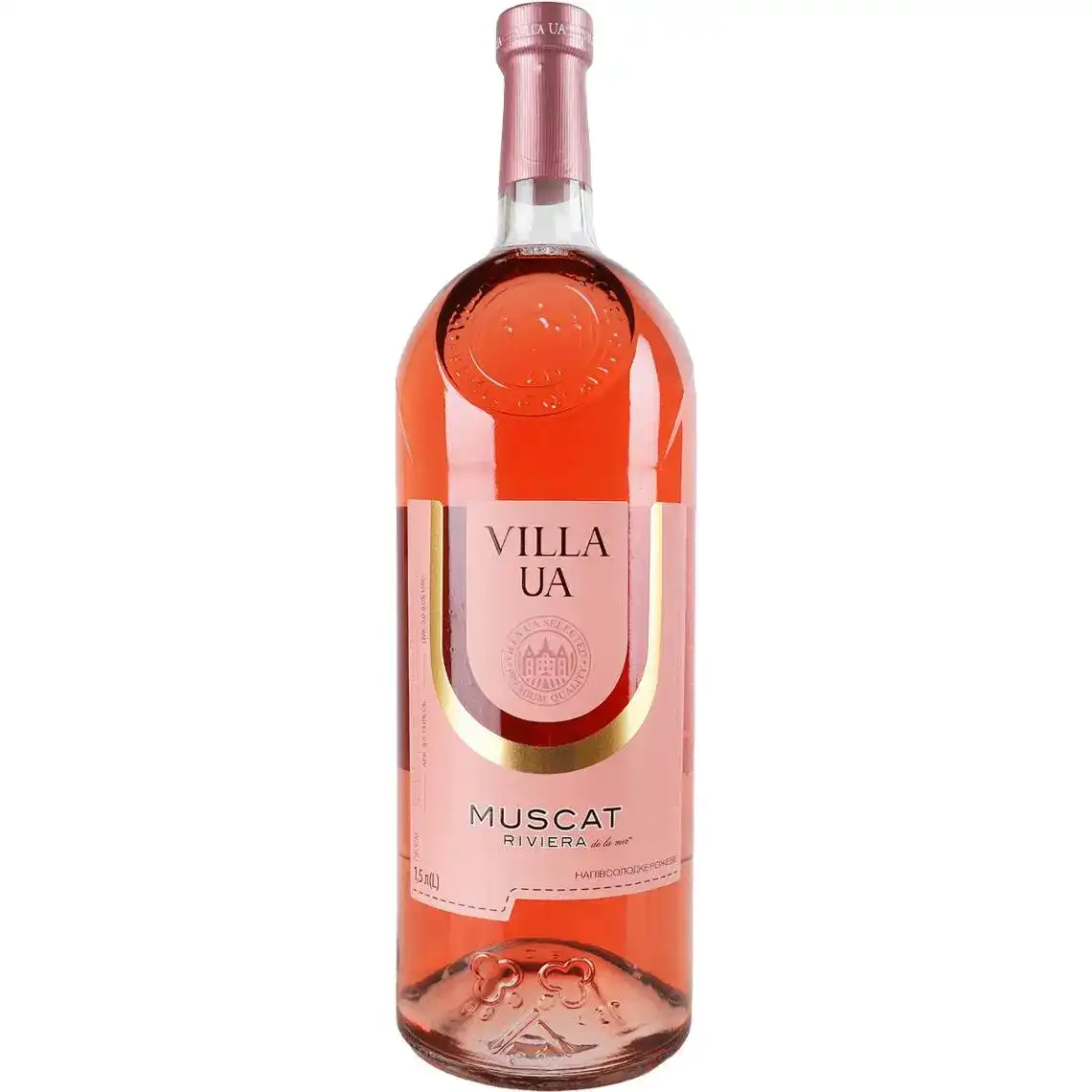 Вино Villa UA Muscat Riviera рожеве напівсолодке 1.5 л