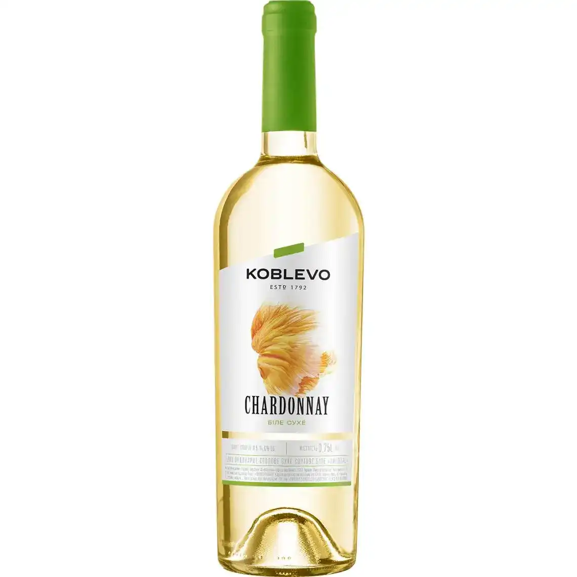 Вино Koblevo Бордо Шардоне біле сухе 0.75 л