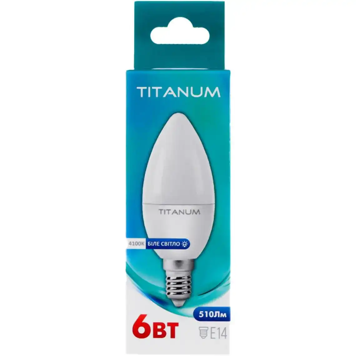 Лампа світлодіодна Titanum C37 6W E14 4100K 220V