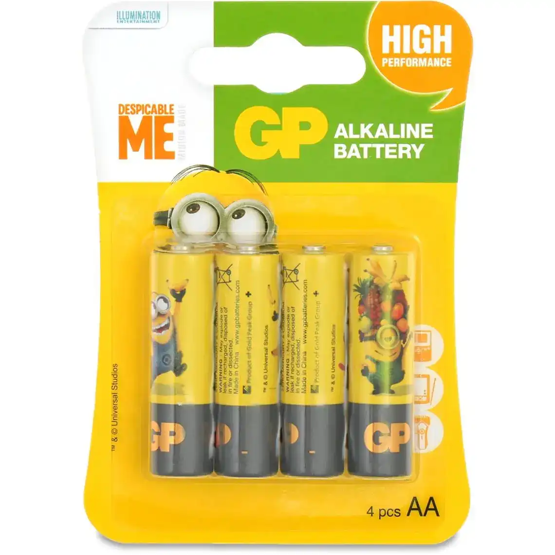 Батарейка GP AA LR6 Alcaline Minions 4 шт.