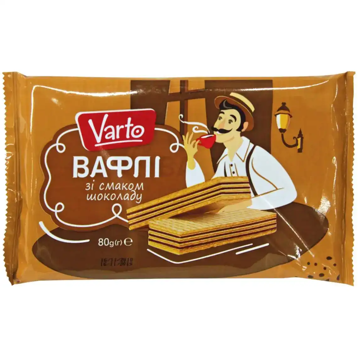 Вафлі Varto зі смаком шоколаду 80 г