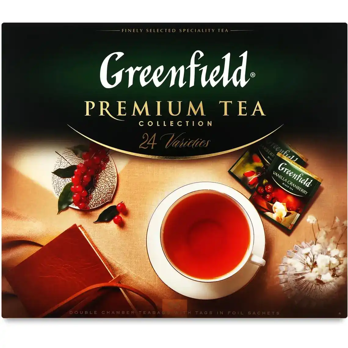 Набір чаю пакетований Greenfield Premium tea Collection 24 види 96 шт