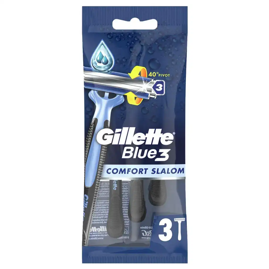 Бритви одноразові Gillette Blue3 Comfort Slalom 3 шт