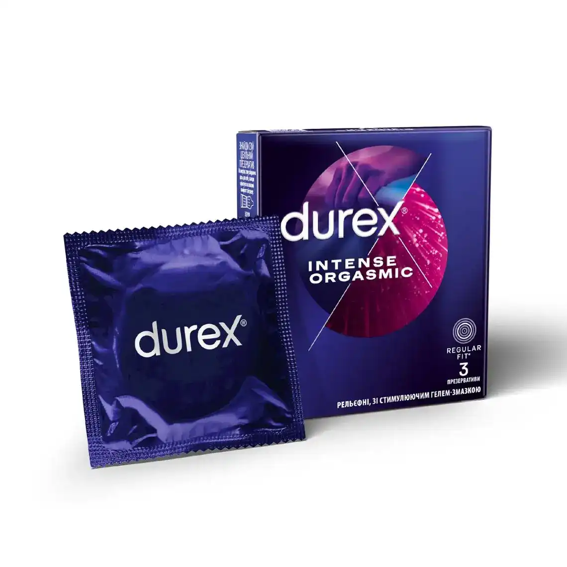 Презервативи Durex Intense Orgasmic зі змазкою 3 шт.