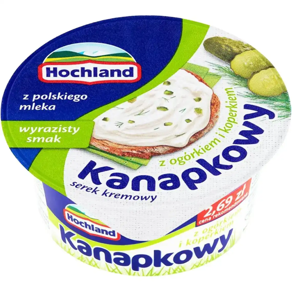 Крем-сир Hochland З огірком та кропом бутербродний 130 г