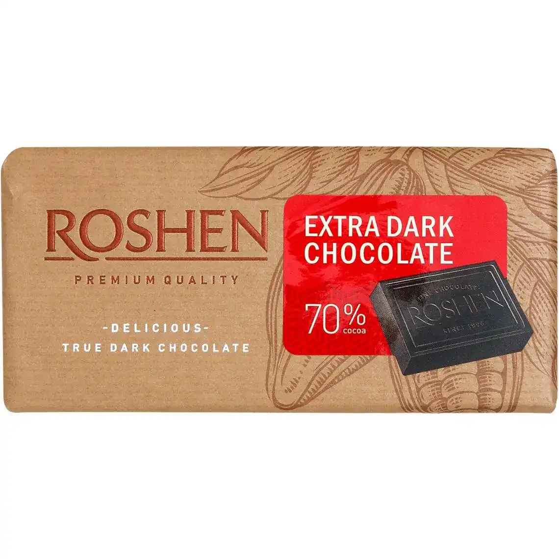Шоколад Roshen екстрачорний 90 г