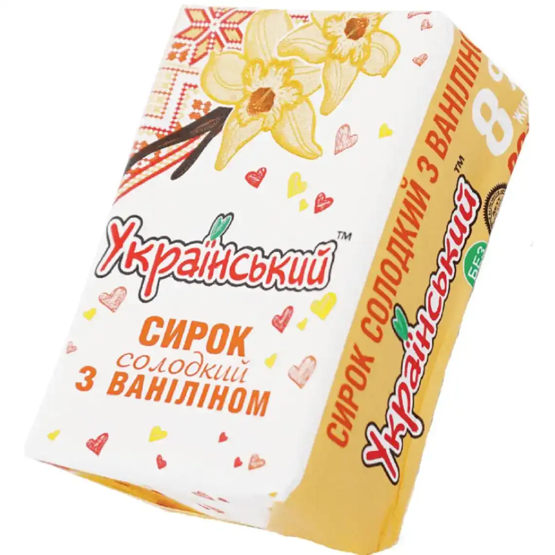 Сирок солодкий Український з ваніллю 8% 90 г