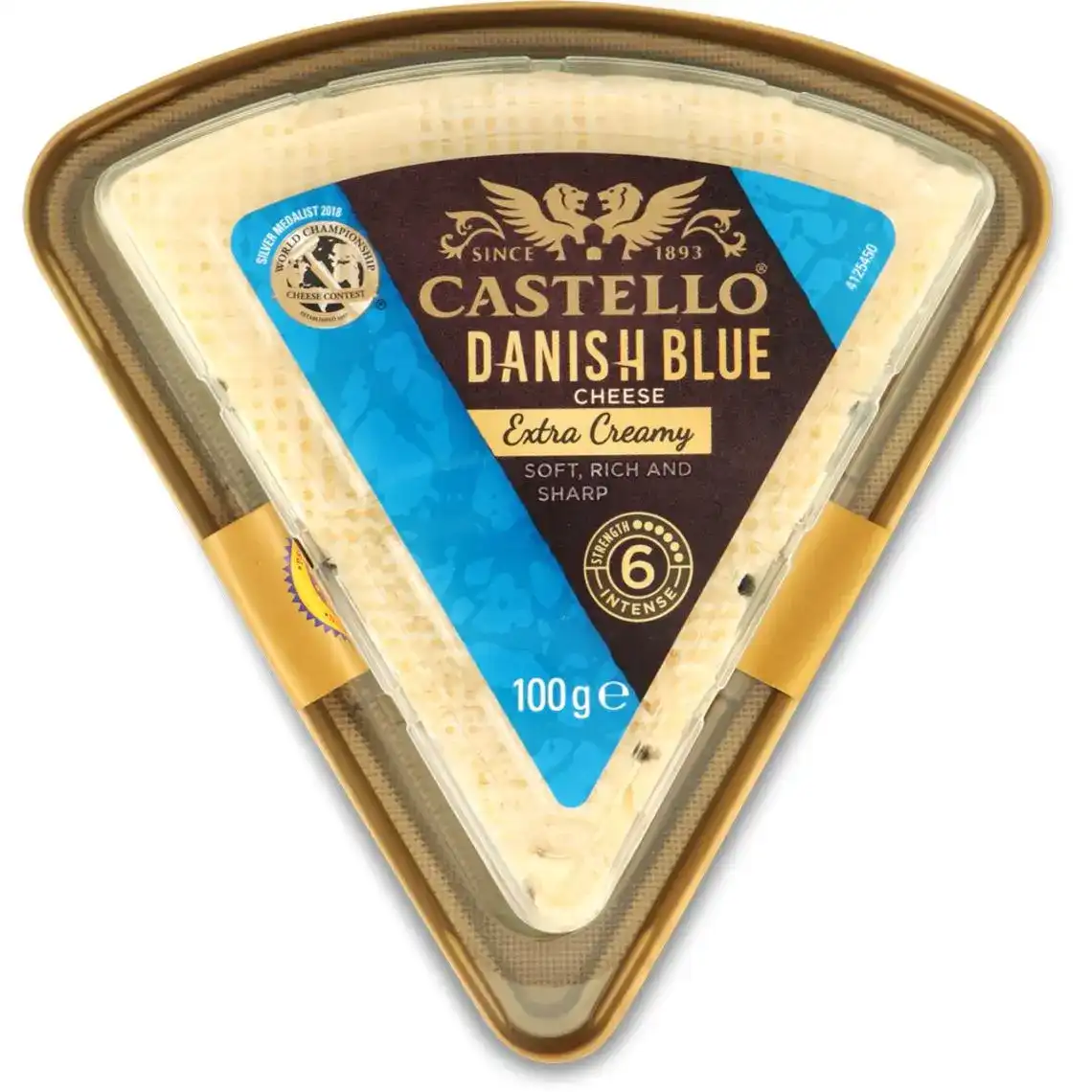 Сир Castello Danish blu extra з блакитною цвіллю 60% 100 г