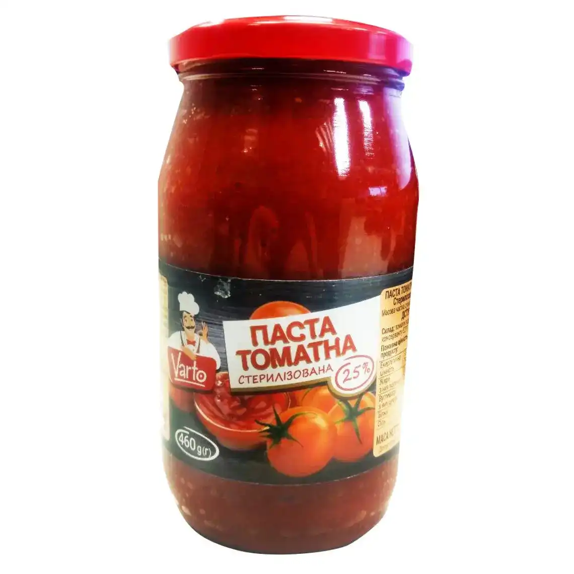 Паcта томатна 25% Varto 460г ск/б Україна