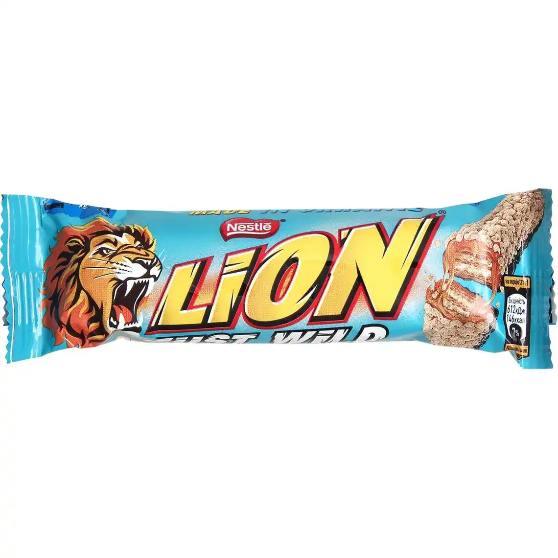 Батончик Lion Just Wild вафельний з пластівцями і карамеллю 31 г