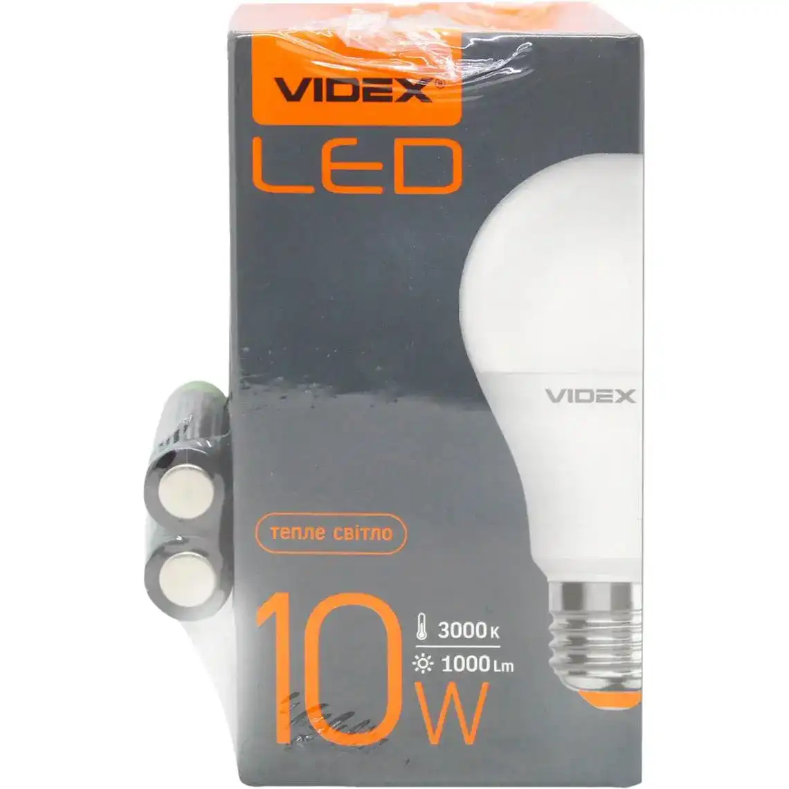 Промо-набір LED лампа Videx A60е 10W E27 3000K+Батарейки Videx LR6