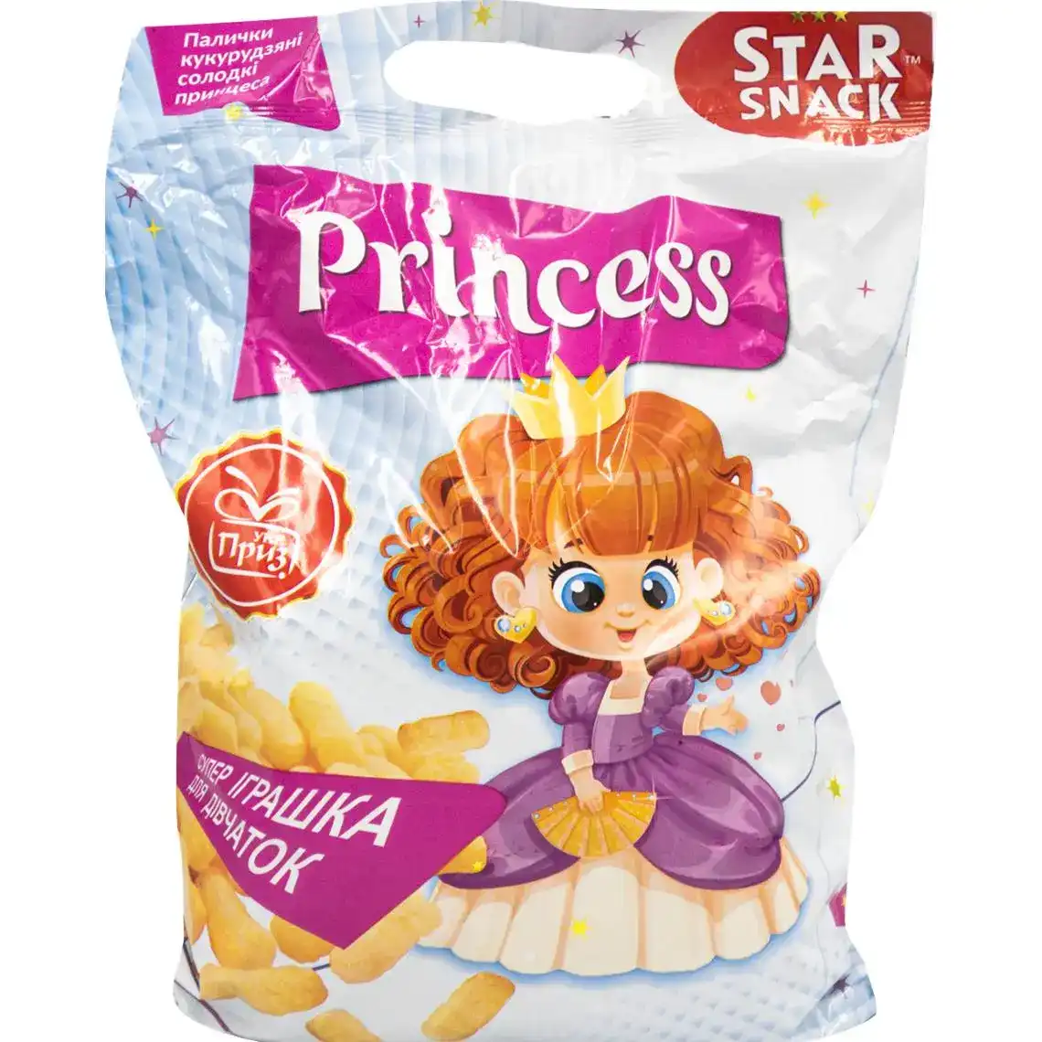 Палочки кукурузные Starsnack Принцессы с игрушкой 100 г