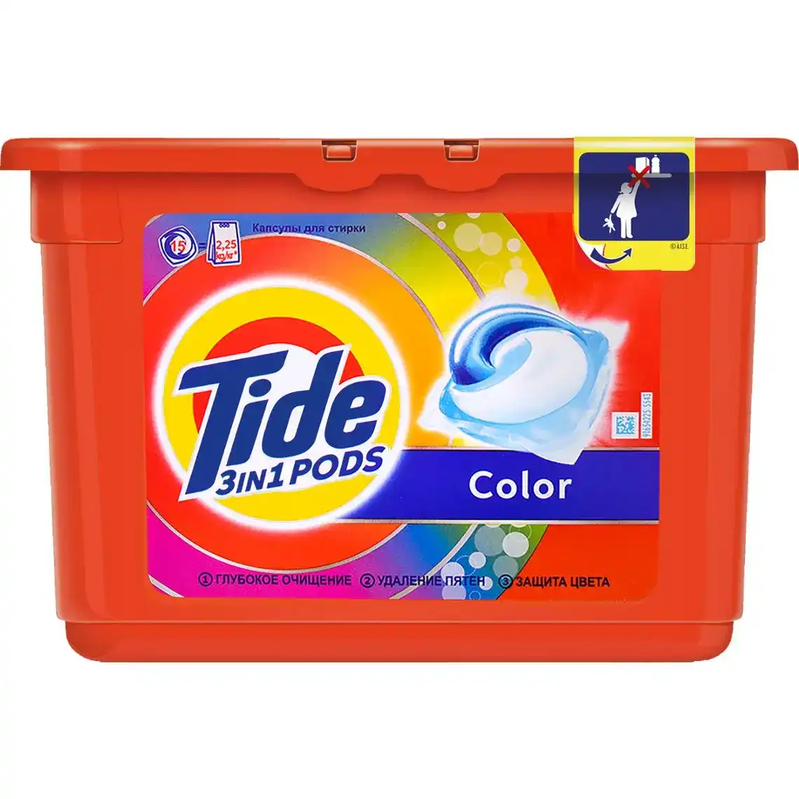 Капсули для прання Tide 3в1 Pods Color 15 шт.