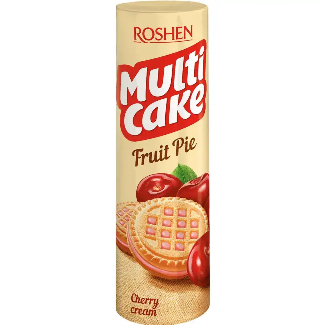 Печиво Roshen Multi Cake цукрове з вишнево-кокосовою начинкою 195 г
