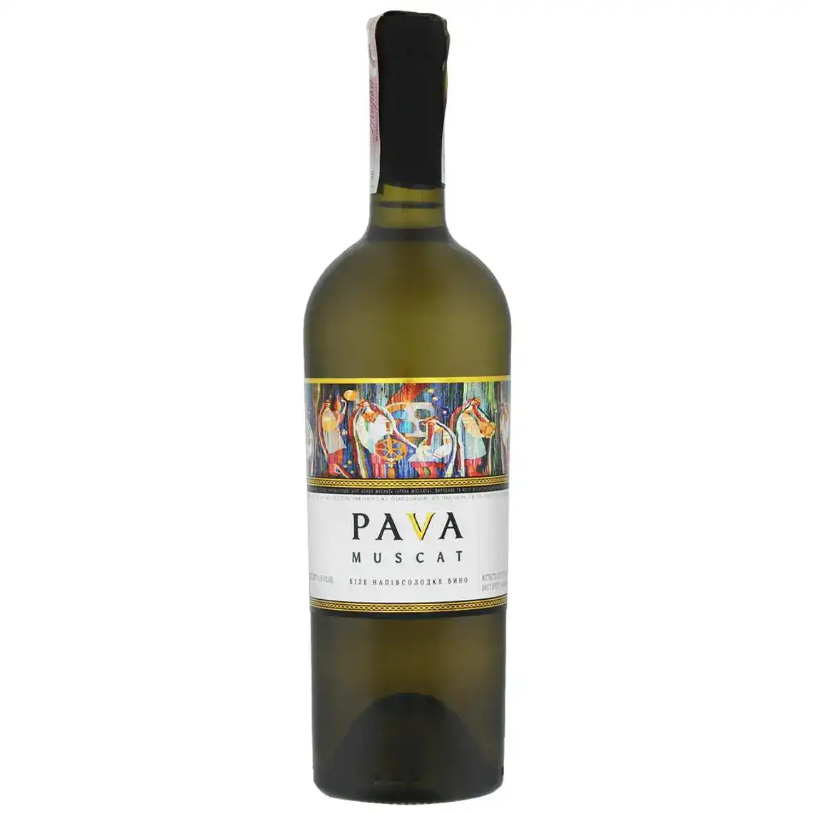 Вино PAVA Muscat біле напівсолодке 0.75 л