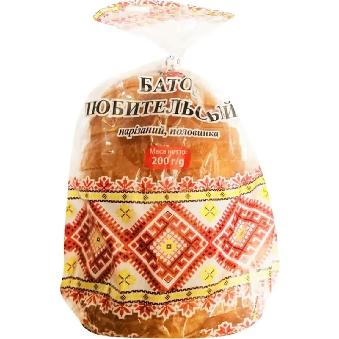Батон Дніпровський Хлібзавод №9 Любительський пшеничний нарізний 200 г