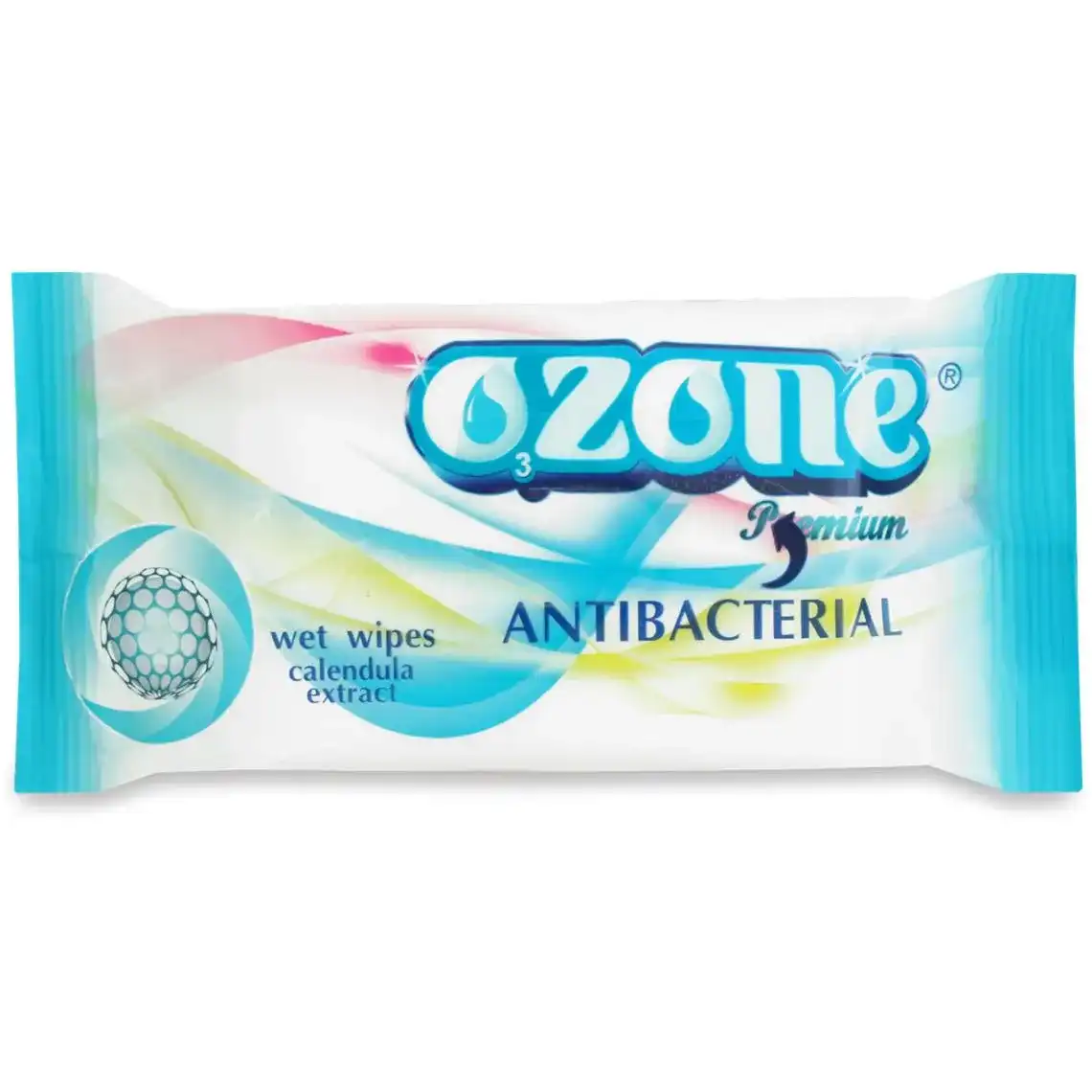 Серветки вологі для дітей з екстрактом календули і вітаміном Е Antibacterial Ozone м/у 15шт