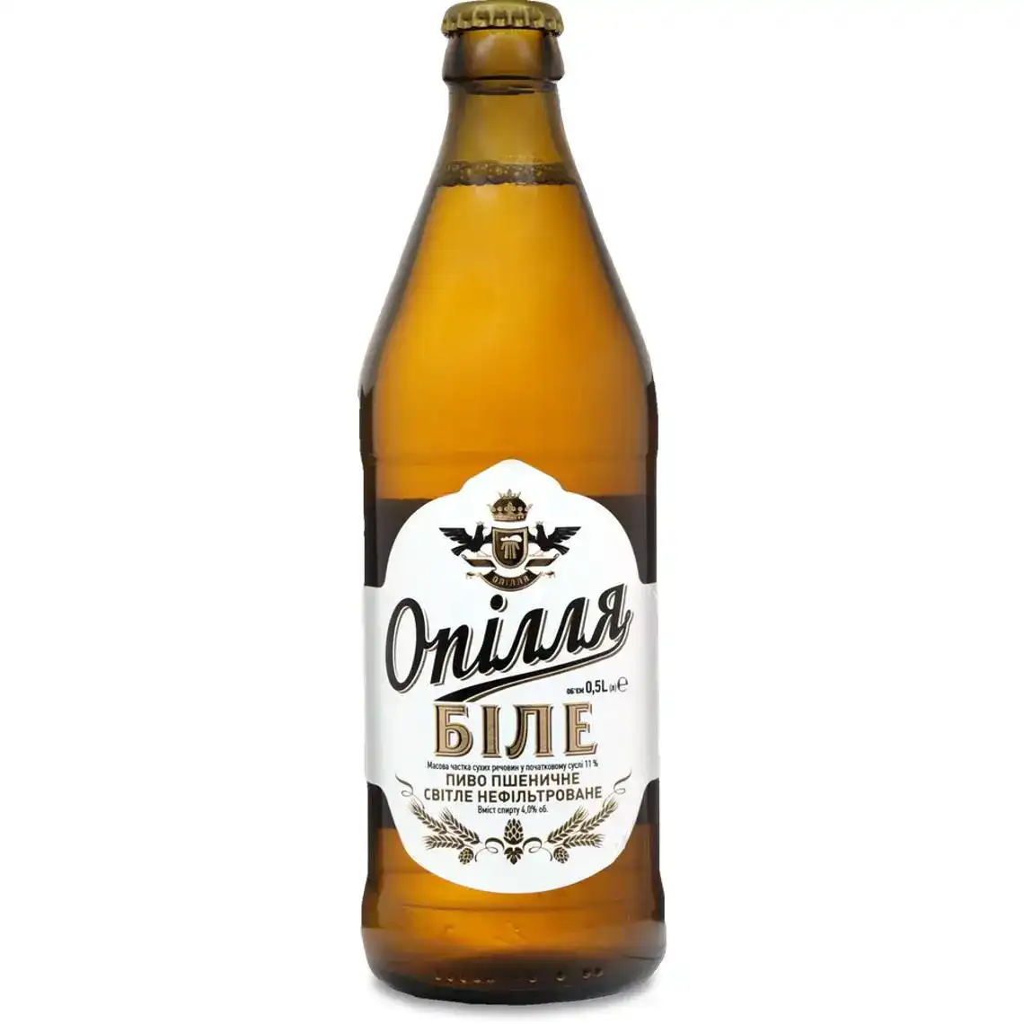 Пиво Опілля Біле світле нефільтроване 4% 0.5 л